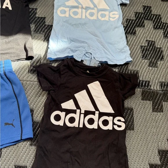 Puma Black & Royal Blue Kids Athletic Tee with Blue Shorts - Picture 4 of 6